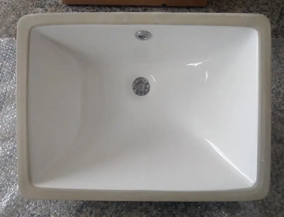 CUS1611 Bathroom Sink Wash Basin Rectangular Undermount Sink Ceramic Hand Wash Basin Vitreous China details