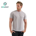 Shirt Men Enerup OEM/ODM Deep O Collar Quick Dry Sport Black Merino Wool Plus Size Short Sleeve Soft Men's T Shirt
