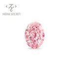 ForeverFlame Fancy Pink 3.5ct 8mm*10mm Oval Cut Diamond CVD CZ Moissanite Haute Couture 18K Ring