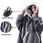 Kids Kids Blanket Warm TV Hooded Blankets Winter Adults Kids Bathrobe Cozy Sofa Blanket With Pocket