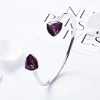 Crystal Bangles Bangles 925 Silver Size Adjustment Crystal Stone Bangles Women