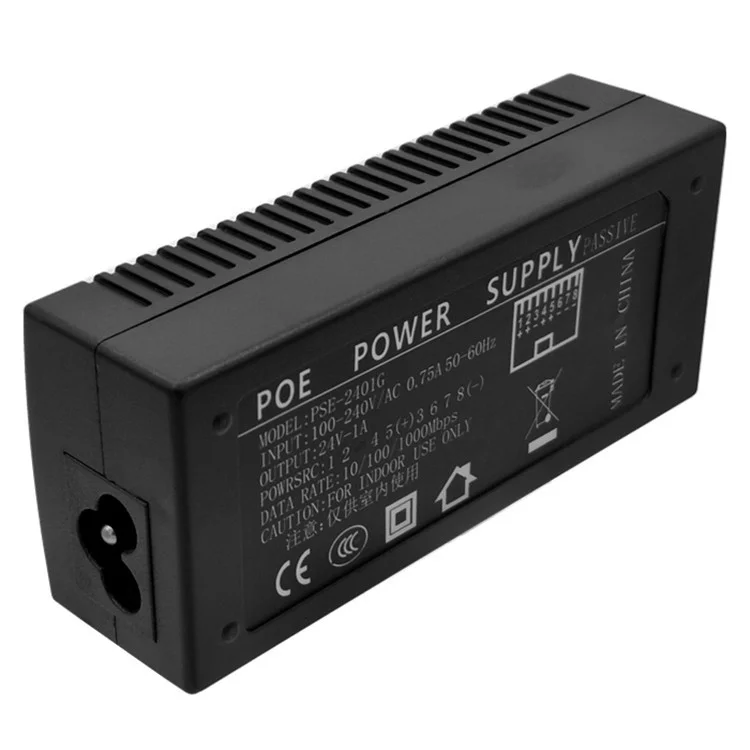 10/100/1000Mbps POE adapter 48V 1A gigabit poe power supply module