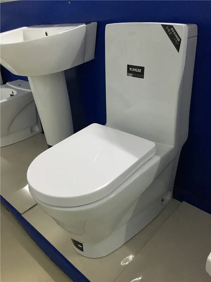 Floor Mounted WC Luxury Ceramic Green Black Colored Siphonic One Piece Toilet For Bathroom