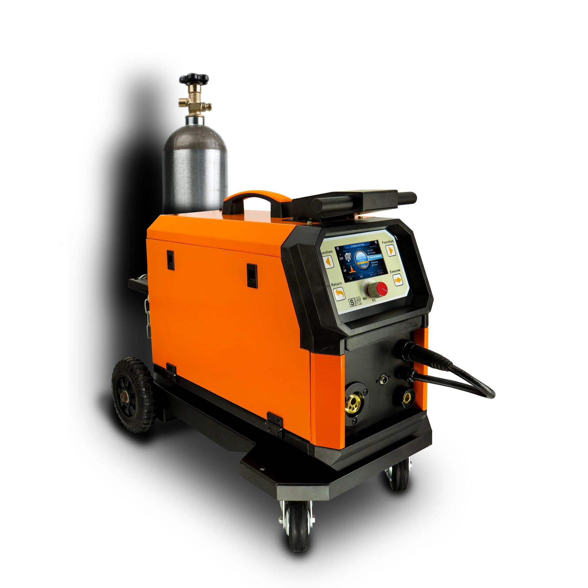 Multi-Function LCD Panel MIG TIG MMA Welder with 5 15KG Feeder Cylinder Cart for Steel-Welding Machine supplier