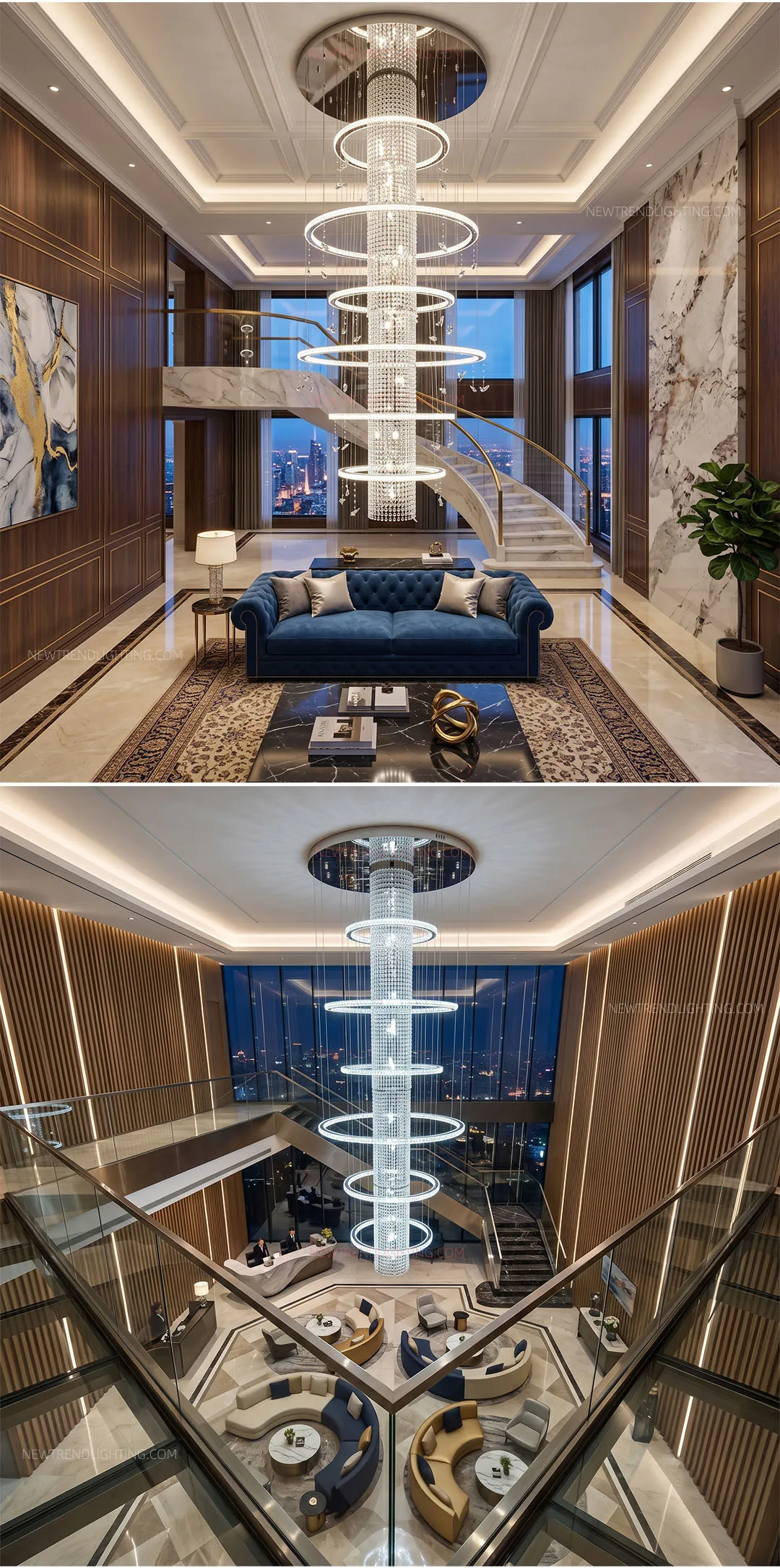 cpl 510 custom free form crystal chandelier luxury architectural led lighting manufacturer for villas foyers-3