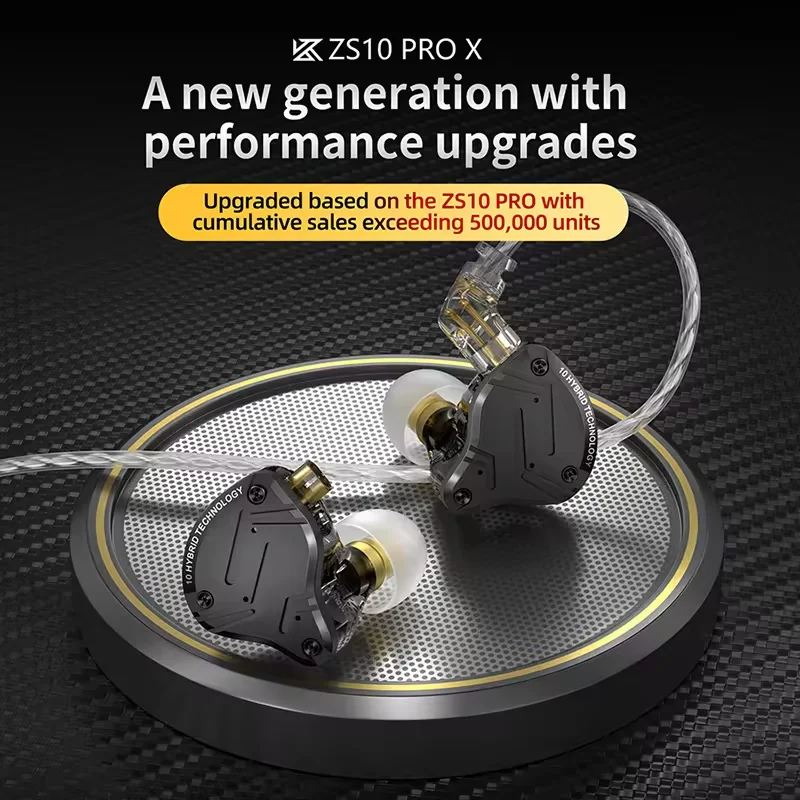KZ ZS10 PRO X In Ear Earphones HIFI Bass 1DD+4BA Hybrid Sport Noise Cancelling Headset KZ Wired Earbuds