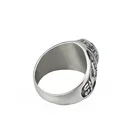 Rings Silver Ring DEXRLO Men Initial Rings Stainless Steel Red Stone Diamonds Chunky Silver Ring