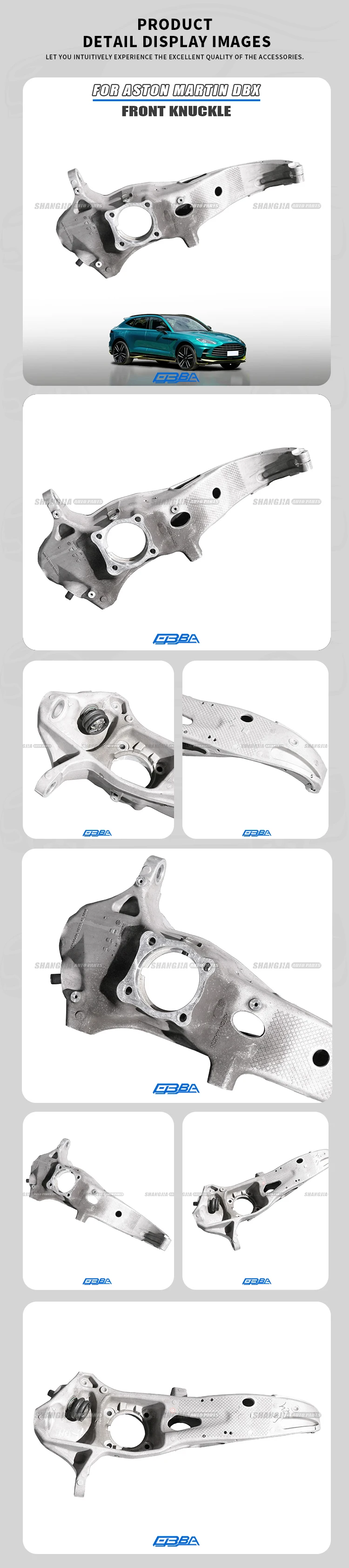 Original Used Aluminum Front Steering Knuckle For Aston Martin 19-24 DBX MY83-3K185-AB Aluminum Car Parts Car Steering Parts factory