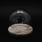 Blown Glass 14cm Blown Custom Clear Glass Dome Globe Cover Display Case Glass Oval Dome Clear Glass For Desktop Flower
