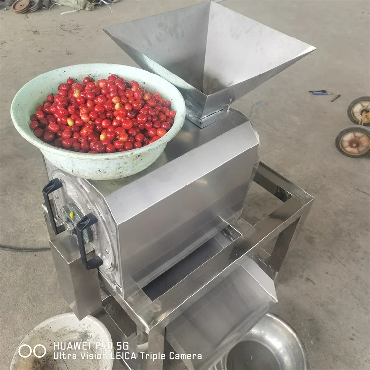 Mango Juice Extractor Peeling Machine Mango Seedless Juicer Pulp Extractor Machine for Mango Cherry manufacture
