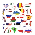 Flag Sticker Stickers Custom Usa Flag Sticker Personalized Vinyl Waterproof American Country Flag Stickers