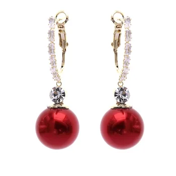 2021 new Korean fashion earrings summer earrings with zircon silver needles blue pearl earrings jewelry women