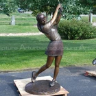 Vintage Bronze Outdoor Statue Garden Decoration Sculpture Vintage Golfer Statue