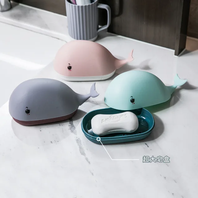 2023 new hot sell bathroom vanities storage holders cartoon soap box Whale shaped Soap holder Soap box