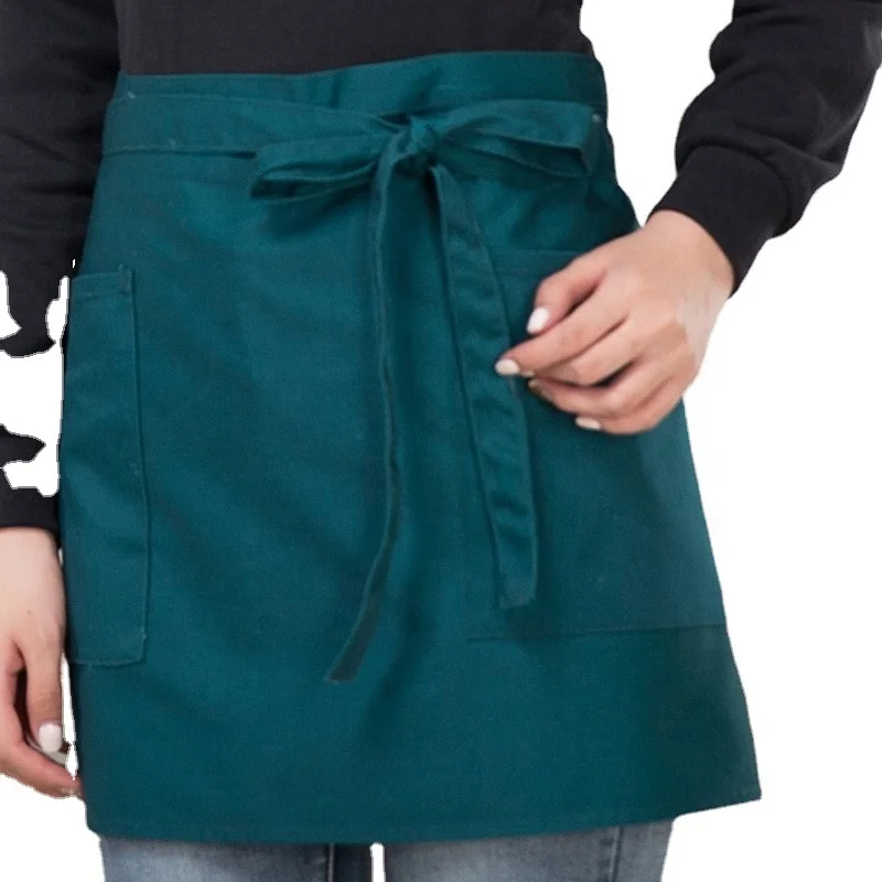 Hot Sale Hotel Coffee Shop Waiter Waist Apron Housework Essential Antifouling Comfortable Half Apron