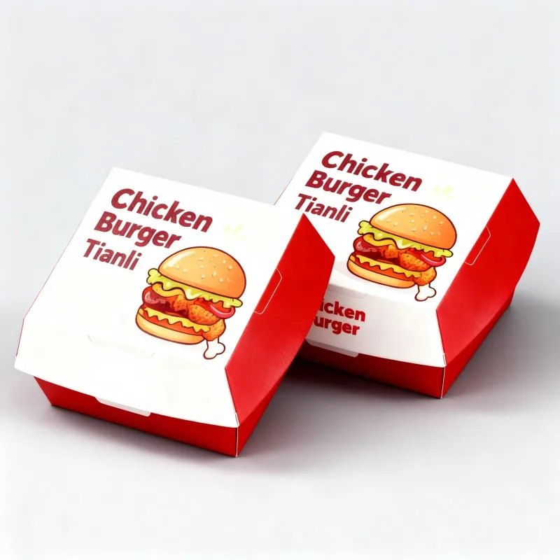 product factory design hamburger takeaway box digital printing popular oil proof fast food holder biodegradable potato chips paper box-5