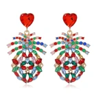 Earrings High-end Glass Alloy Crystal Drop Earrings Personalized Pineapple Pendant Earrings Party Gifts