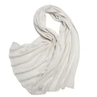 Wool Scarf Wool Pure Color Wool Knitted Ladies Scarf Hollow Autumn And Winter Scarf Shawl Dual-use