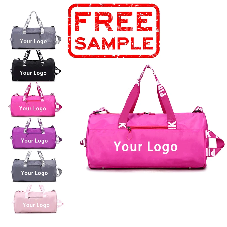 pink free duffle bag