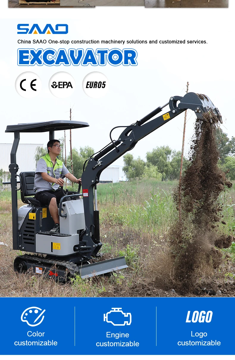 Free Shipping Multi Functional Ton Excavators Mini Excavator Mini