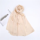 Scarf Muslim Scarf Hijab New Arrival Tudung Solid Color Malaysian Satin Hijab Bubble Shawl Plain Scarf Muslim Hijab