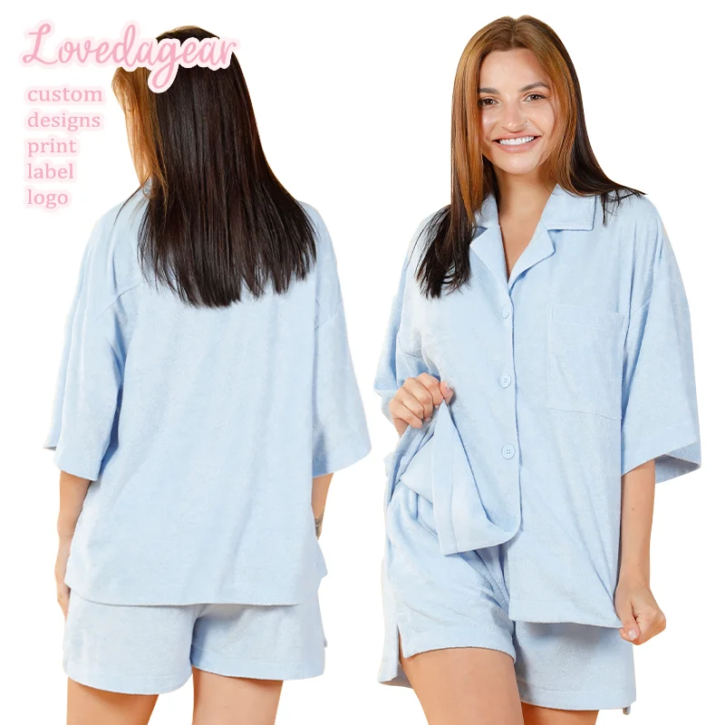 Customized Family Plus Size Ladies Sleepwear Loungewear Pajamas for Women Set