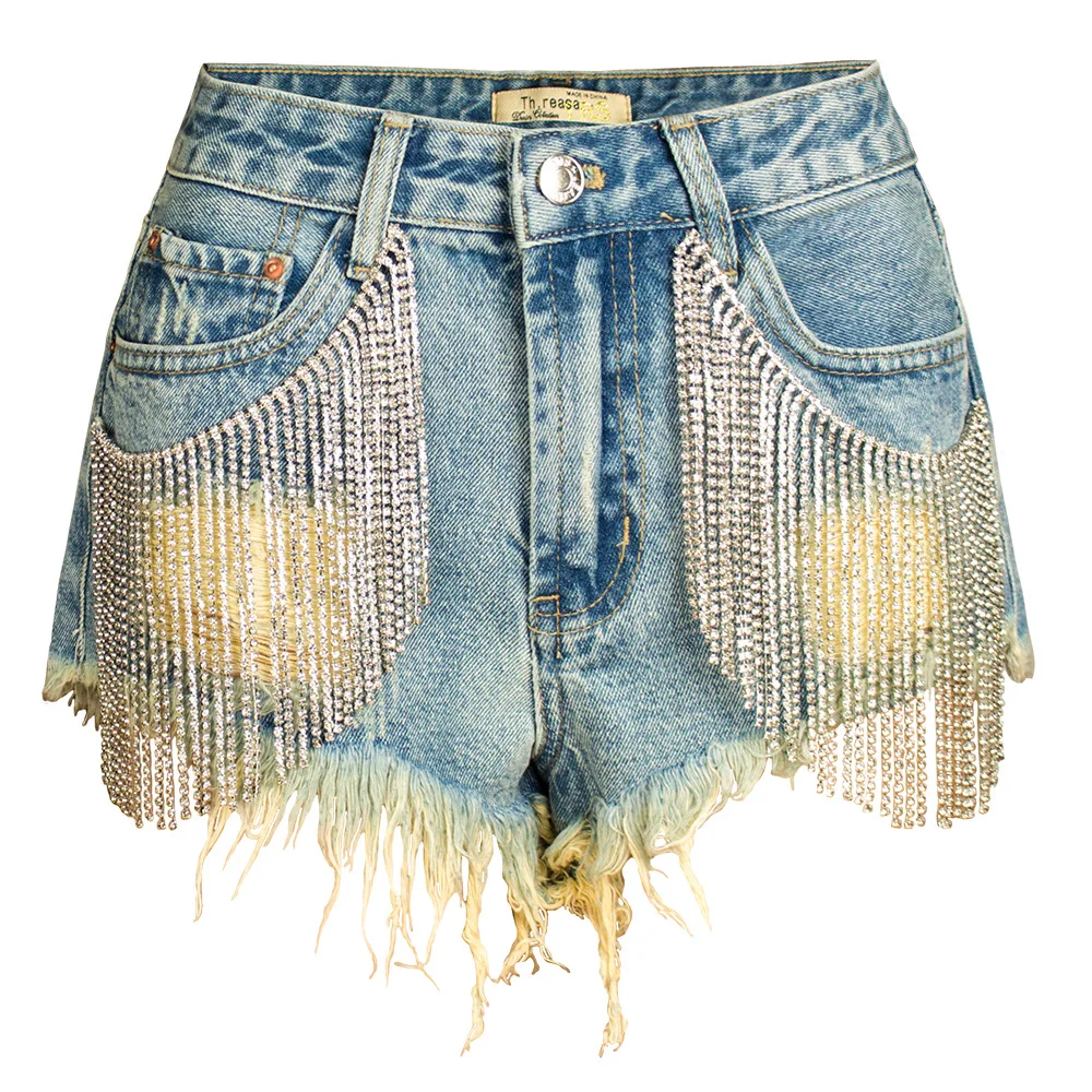 Sexy Tassel Raised Hip Wide Leg A 