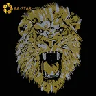 Custom Iron On Clothing Rhinestone Lion Transfer Designs For T-shirt
