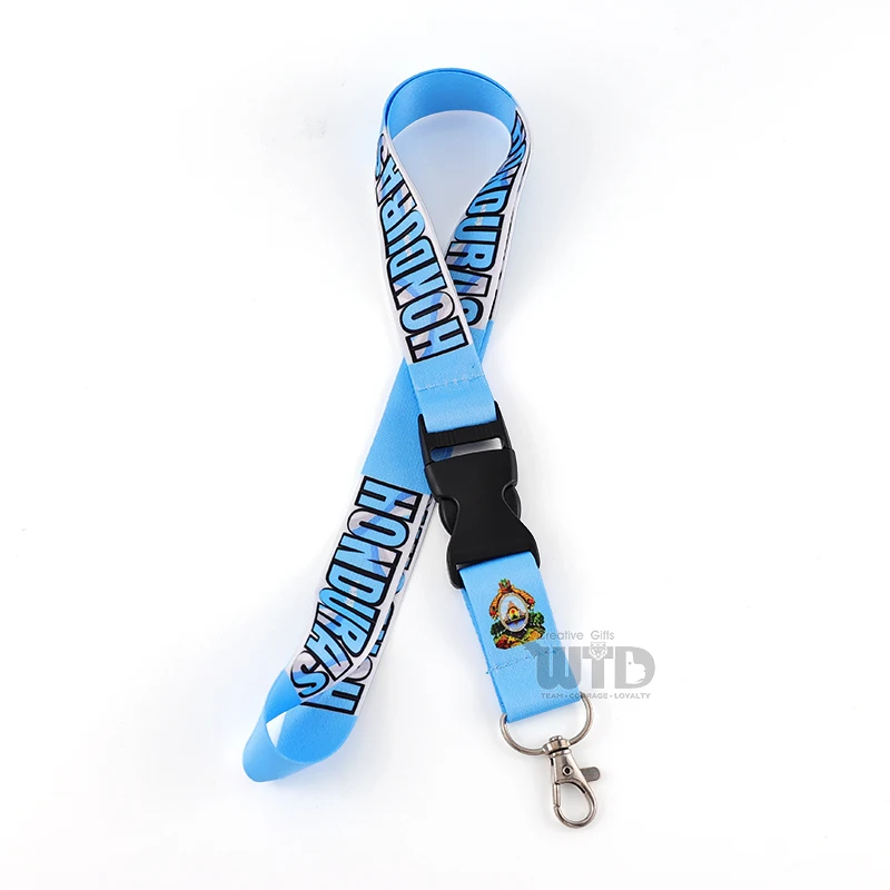 product custom polyester lanyard with metal clip and hook personalized logo neck strap includes id card badge holder accessory-6