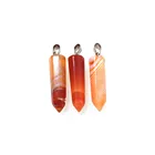 Agate Agate Jade Pendant Wholesale Natural Red Agate Stone Processing Red Agate Pencil Pendants