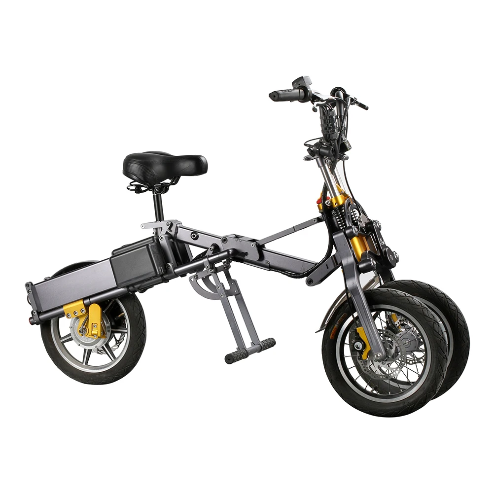 electric three wheel folding bicycle