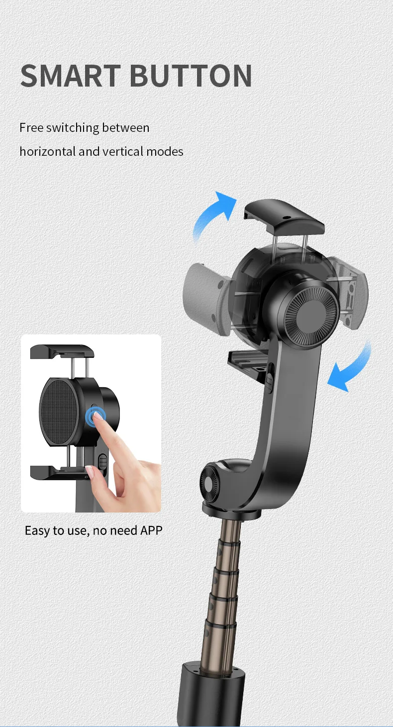 Smooth Axis Handheld Gimbal Stabilizer Video Vlog Tripod Cell Phone Selfie Stick