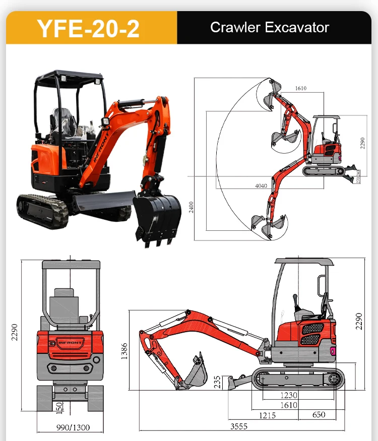 Epa Ce Mini Excavator Ton Ton Ton Ton Ton Mini