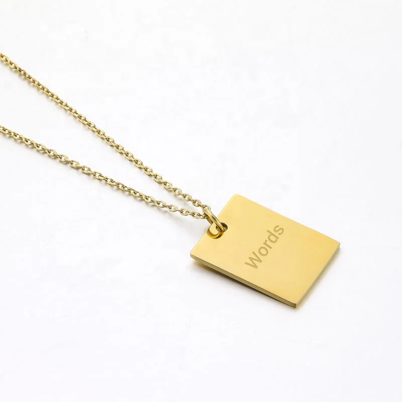 Custom Logo 18k Gold Plated Stainless 