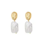 Gold Earrings Studs Wholesale Popular Bright Gold S925 Silver Needle Earrings Studs Set Women
