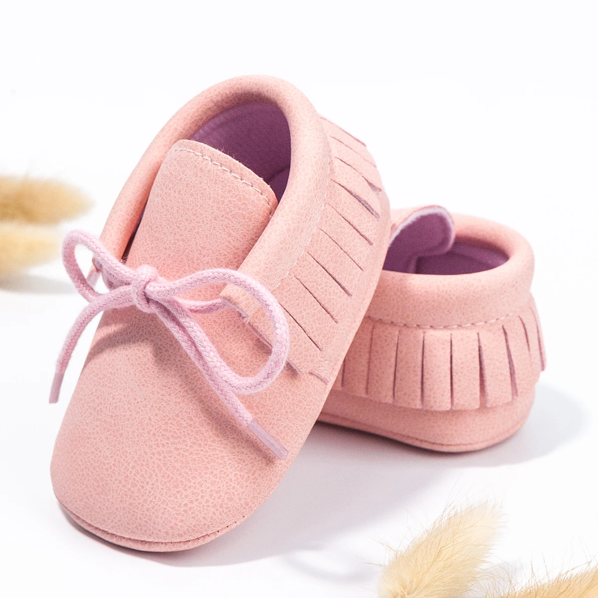 New designed indoor infant baby Handmade PU Leather Infant Toddler Girls Shoes Soft Sole Baby Casual Shoes