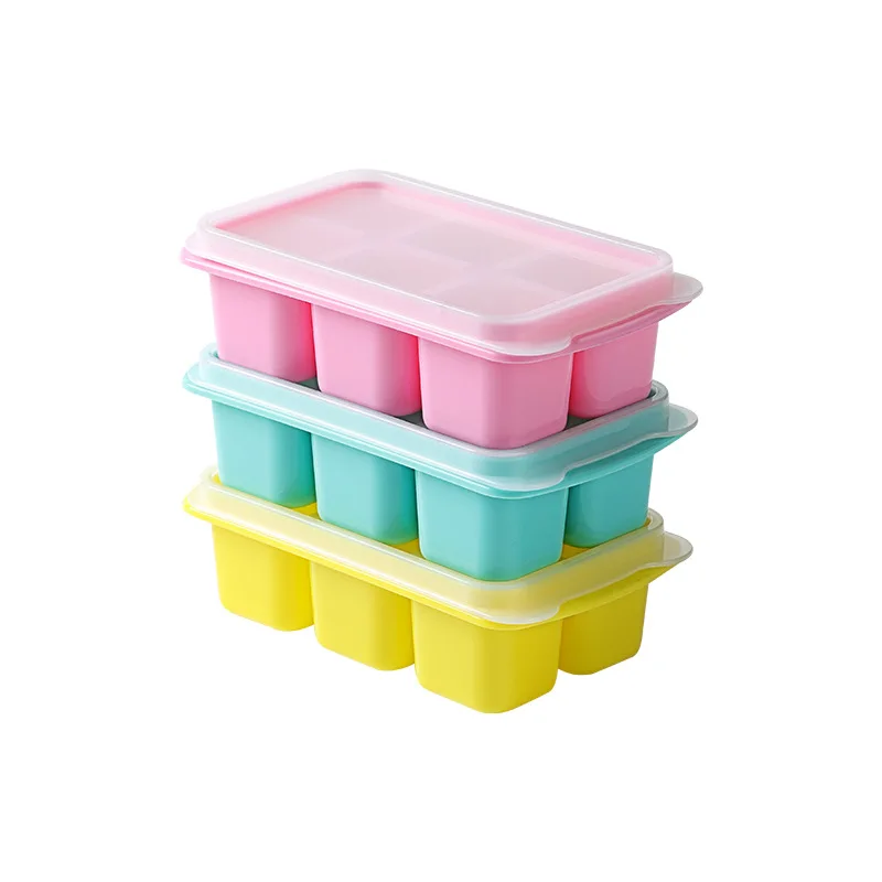 OWNSWING 3pcs set Six block ice mold three assembly making ice mold children and babies auxiliary food ice lattice