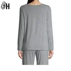 Modal Hot Selling Modal O-neck Tee Pant Relaxed-fit Pajama Set Bamboo Sleepwear
