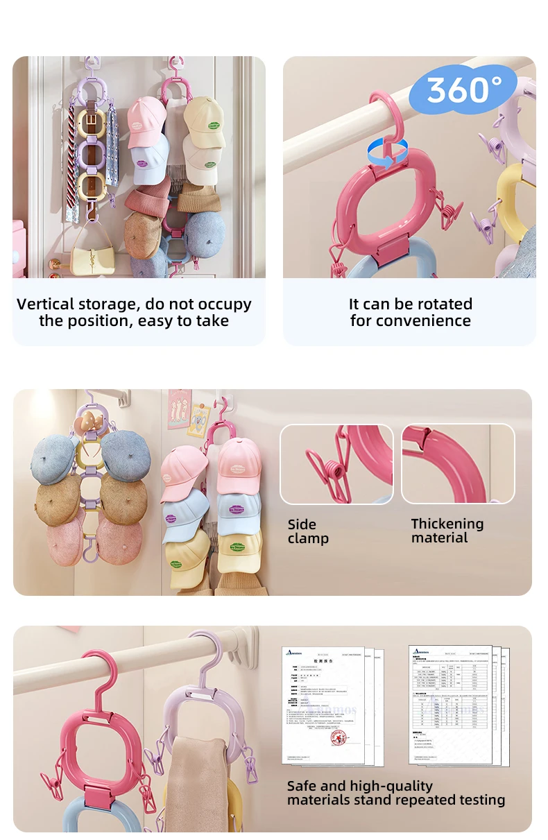 Wannuo Wall Mounted Clothes And Hat Hook Behind The Door Tie Scarf Plastic Hooks Easy-To-Install Behind-The-Door Storage Hook manufacture
