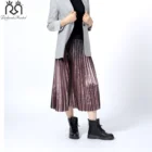 Women Skirt Women 2021 New Design Women Skirt Pleated Pleated Skirt Velvet Pleated Plain Skirt