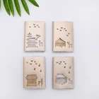 School A7 Super Mini Small Notebook Deer Cabin Printed Stationary Journal Diary For School