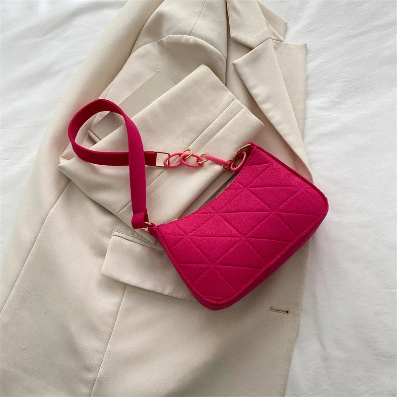 Amiqi KD310-01 Custom Felt Handbags For Ladies fashion bag woman hand bags cheap price small handbag woman