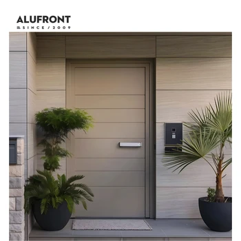 ALUFRONT New Design Luxury Custom Sound Proof Door Aluminum Security Entry Front Door Door for Villa