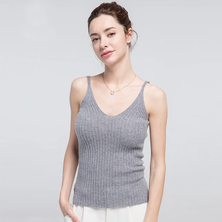 Camisole Vest Loose Camisole Knitted V-neck Sleeveless Pullover Sweater Vest  For Casual Holiday Women's Clothing - Buy Cashmere Camisole,Sleeveless  Cashmere Vest,Rib Knit Cashmere Camisole Vest Product on Alibaba.com