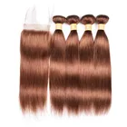 Hair Weave Wave Wholesale 30# Human Hair Weave 4*4 Loose Wave Lace Closed