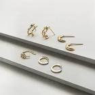 Diamond Earrings Gemnel Jewelry Brass 18K Gold Plated Trendy Diamond Hoop Cheap Earrings For Women