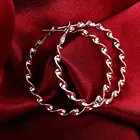 Piercing Plated Silver Circle Unique Shaped Piercing Earring For Women Sterling Silver Earring Jewelry