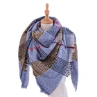 Color Scarf Customized Color 2021 Fashion Women Winter Stitching Color Solid Color Knitting Scarf Accessories
