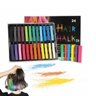 Colors Hair Gift Safe Vibrant 24 Colors Washable Temporary Hair Chalk Pens For Halloween Cosplay Party Birthday Christmas