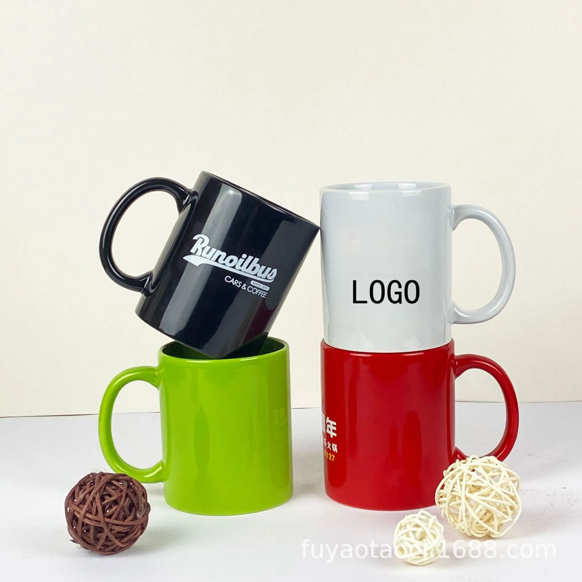 11oz ceramic cup custom logo gift Cup advertising cup PERSONALIZED SUBLIMATION color glaze coffee mug